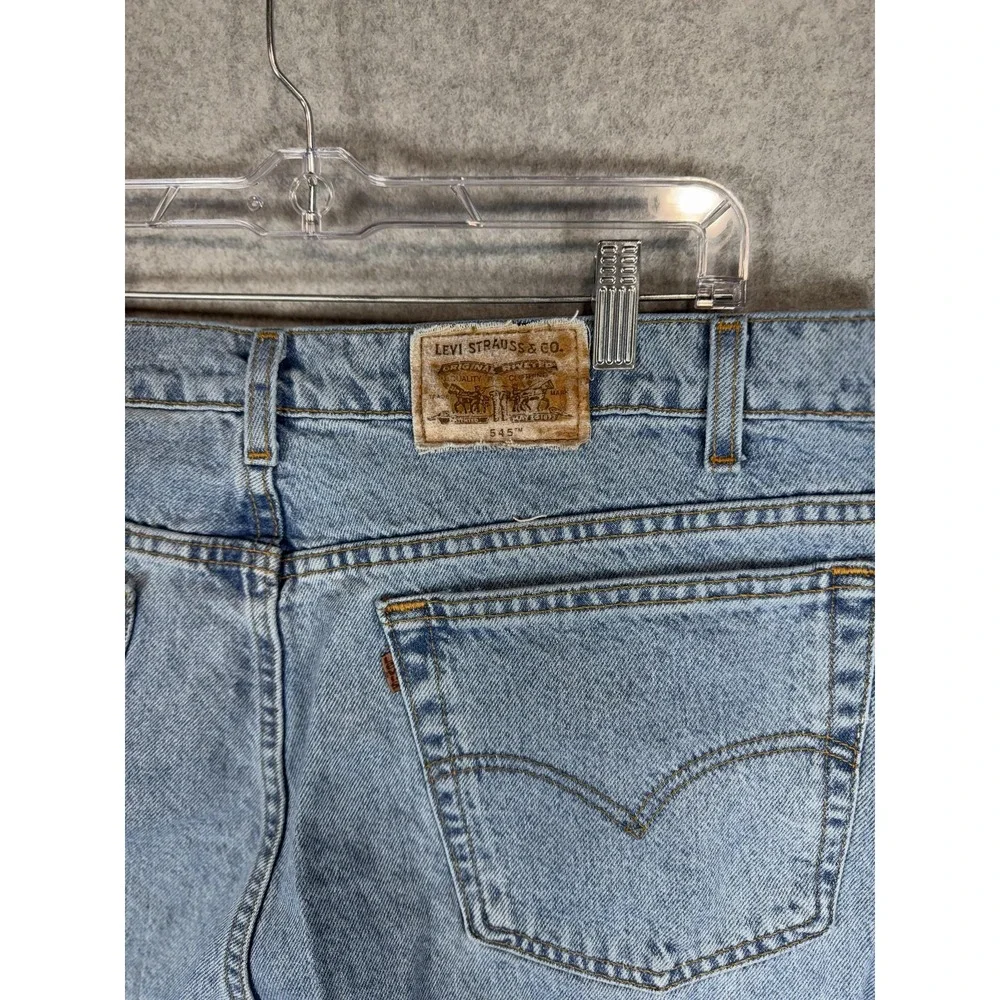 Levis 545 Jeans Mens 42x32 Blue Loose Fit Denim Tapered Leg Zip Fly 90s Y2K‎